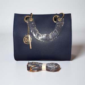 Studio Badgley Mischka  Navy Vegan Leather Tote Bag NWT- MSRP $129